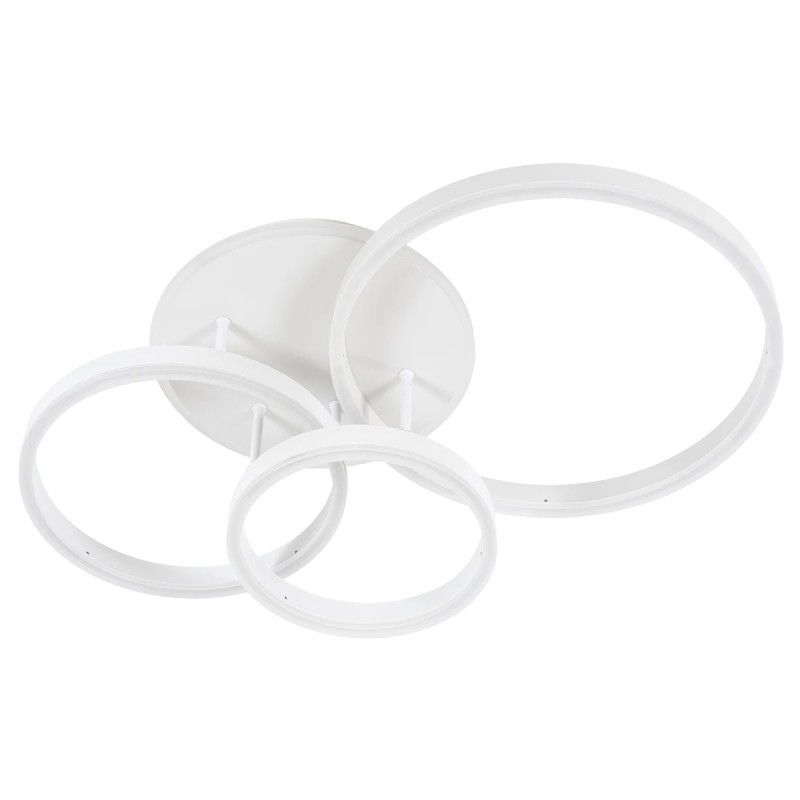 kelvo® VENOM KLV-101-0185 Φωτιστικό Οροφής LED 100W 10000lm 360° AC 220-240V IP20 Ρυθμιζόμενο Λευκό CCT με Χειριστήριο από 2700K έως 6000K Dimmable - Lumileds SMD Chip - Λευκό Ματ - Μ70 x Π40 x Υ16cm - 3 Χρόνια Εγγύηση