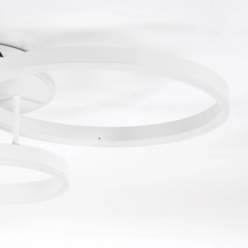 kelvo® VENOM KLV-101-0185 Φωτιστικό Οροφής LED 100W 10000lm 360° AC 220-240V IP20 Ρυθμιζόμενο Λευκό CCT με Χειριστήριο από 2700K έως 6000K Dimmable - Lumileds SMD Chip - Λευκό Ματ - Μ70 x Π40 x Υ16cm - 3 Χρόνια Εγγύηση