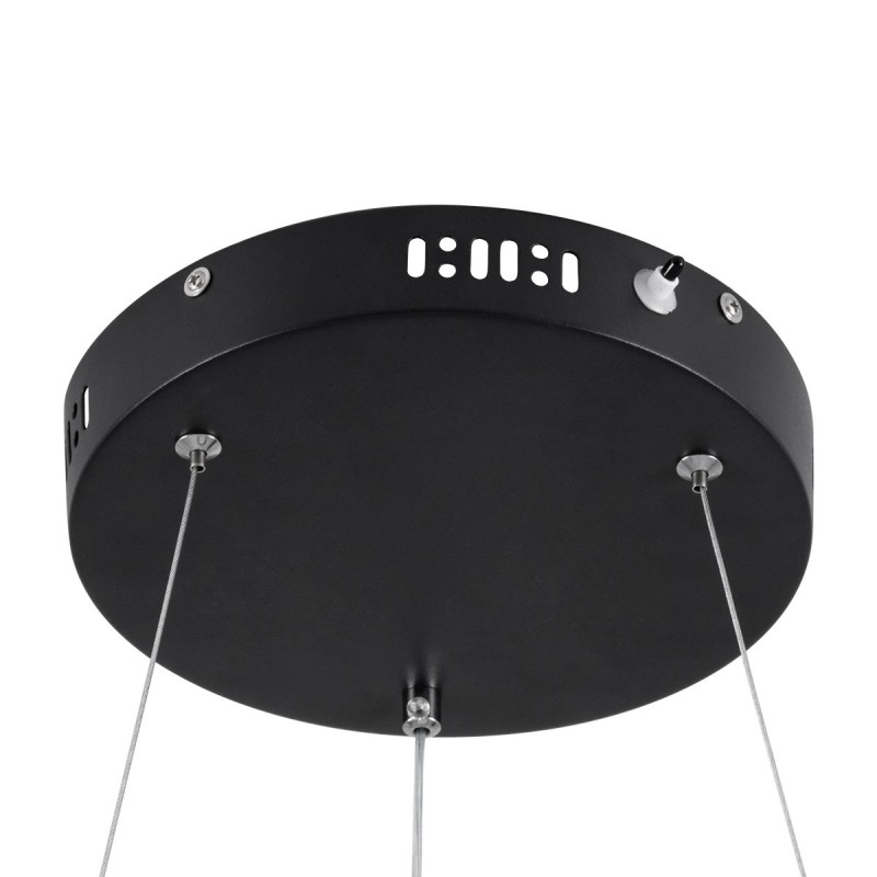 kelvo® VENOM KLV-101-0187 Κρεμαστό Φωτιστικό Οροφής LED 45W 4500lm 120° AC 220-240V IP20 Ρυθμιζόμενο Λευκό CCT με Χειριστήριο από 2700K έως 6000K Dimmable - Lumileds SMD Chip - Μαύρο Ματ - Μ60 x Π60 x Υ6.5cm - 3 Χρόνια Εγγύηση