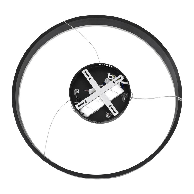 kelvo® VENOM KLV-101-0187 Κρεμαστό Φωτιστικό Οροφής LED 45W 4500lm 120° AC 220-240V IP20 Ρυθμιζόμενο Λευκό CCT με Χειριστήριο από 2700K έως 6000K Dimmable - Lumileds SMD Chip - Μαύρο Ματ - Μ60 x Π60 x Υ6.5cm - 3 Χρόνια Εγγύηση