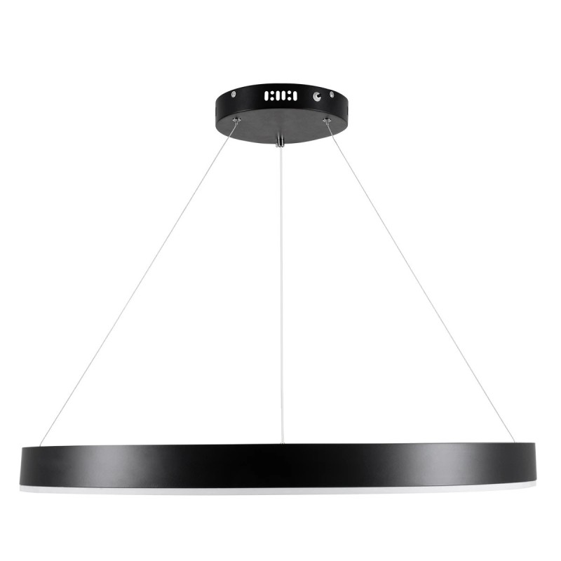 kelvo® VENOM KLV-101-0190 Κρεμαστό Φωτιστικό Οροφής LED 67W 6700lm 120° AC 220-240V IP20 Ρυθμιζόμενο Λευκό CCT με Χειριστήριο από 2700K έως 6000K Dimmable - Lumileds SMD Chip - Μαύρο Ματ - Μ80 x Π80 x Υ6.5cm - 3 Χρόνια Εγγύηση