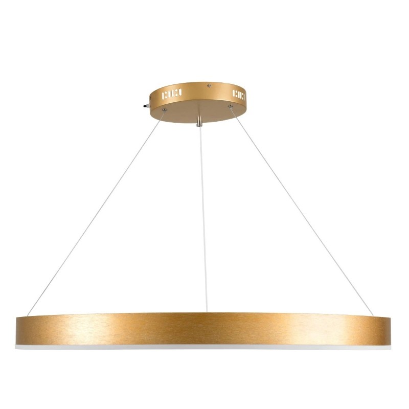 kelvo® VENOM KLV-101-0192 Κρεμαστό Φωτιστικό Οροφής LED 67W 6700lm 120° AC 220-240V IP20 Ρυθμιζόμενο Λευκό CCT με Χειριστήριο από 2700K έως 6000K Dimmable - Lumileds SMD Chip - Χρυσό Πλατίνα - Μ80 x Π80 x Υ6.5cm - 3 Χρόνια Εγγύηση