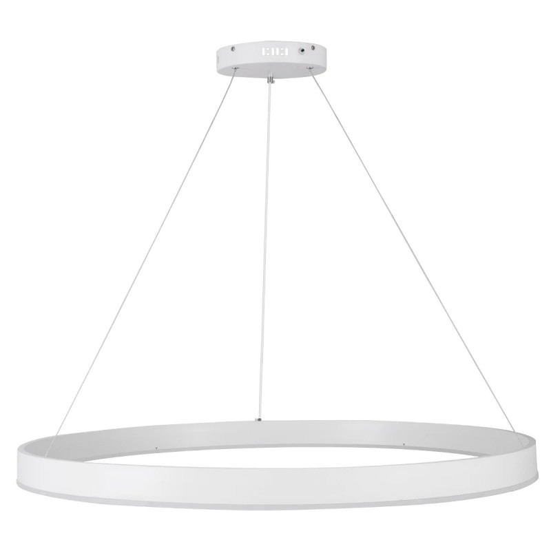 kelvo® VENOM KLV-101-0194 Κρεμαστό Φωτιστικό Οροφής LED 75W 7500lm 120° AC 220-240V IP20 Ρυθμιζόμενο Λευκό CCT με Χειριστήριο από 2700K έως 6000K Dimmable - Lumileds SMD Chip - Λευκό Ματ - Μ100 x Π100 x Υ6.5cm - 3 Χρόνια Εγγύηση