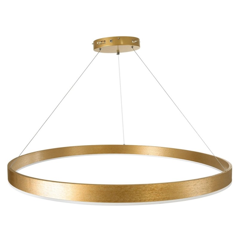 kelvo® VENOM KLV-101-0195 Κρεμαστό Φωτιστικό Οροφής LED 75W 7500lm 120° AC 220-240V IP20 Ρυθμιζόμενο Λευκό CCT με Χειριστήριο από 2700K έως 6000K Dimmable - Lumileds SMD Chip - Χρυσό Πλατίνα - Μ100 x Π100 x Υ6.5cm - 3 Χρόνια Εγγύηση