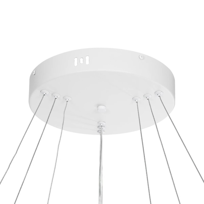 kelvo® VENOM KLV-101-0200 Κρεμαστό Φωτιστικό Οροφής LED 120W 12000lm 120° AC 220-240V IP20 Ρυθμιζόμενο Λευκό CCT με Χειριστήριο από 2700K έως 6000K Dimmable - Lumileds SMD Chip - Λευκό Ματ - Μ80 x Π80 x Υ80cm - 3 Χρόνια Εγγύηση