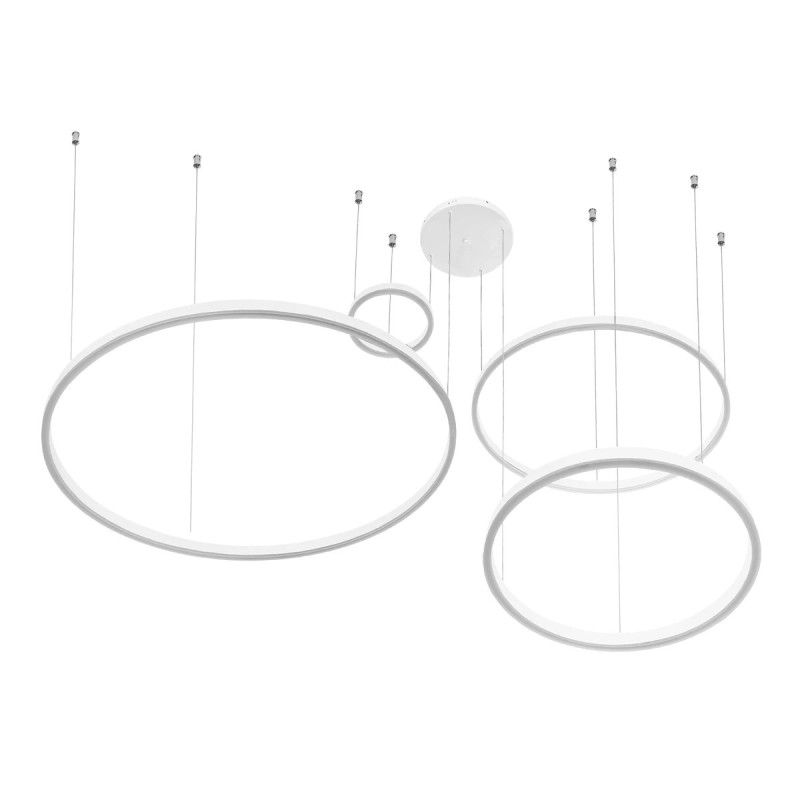 kelvo® VENOM KLV-101-0203 Κρεμαστό Φωτιστικό Οροφής LED 150W 15000lm 120° AC 220-240V IP20 Ρυθμιζόμενο Λευκό CCT με Χειριστήριο από 2700K έως 6000K Dimmable - Lumileds SMD Chip - Λευκό Ματ - Μ150 x Π90 x Υ60cm - 3 Χρόνια Εγγύηση