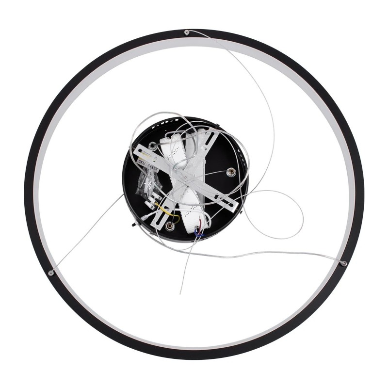 kelvo® NEMESIS KLV-101-0208 Κρεμαστό Φωτιστικό Οροφής LED 45W 4500lm 180° AC 220-240V IP20 Ρυθμιζόμενο Λευκό CCT με Χειριστήριο από 2700K έως 6000K Dimmable - Lumileds SMD Chip - Μαύρο Ματ - Μ60 x Π60 x Υ4cm - 3 Χρόνια Εγγύηση