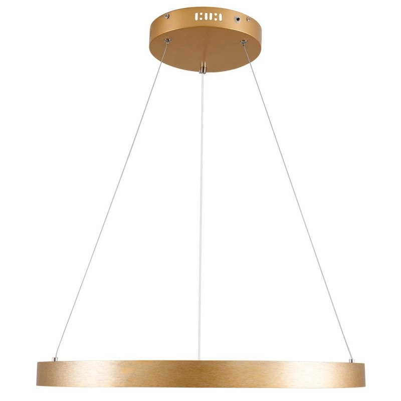 kelvo® NEMESIS KLV-101-0210 Κρεμαστό Φωτιστικό Οροφής LED 45W 4500lm 180° AC 220-240V IP20 Ρυθμιζόμενο Λευκό CCT με Χειριστήριο από 2700K έως 6000K Dimmable - Lumileds SMD Chip - Χρυσό Πλατίνα - Μ60 x Π60 x Υ4cm - 3 Χρόνια Εγγύηση