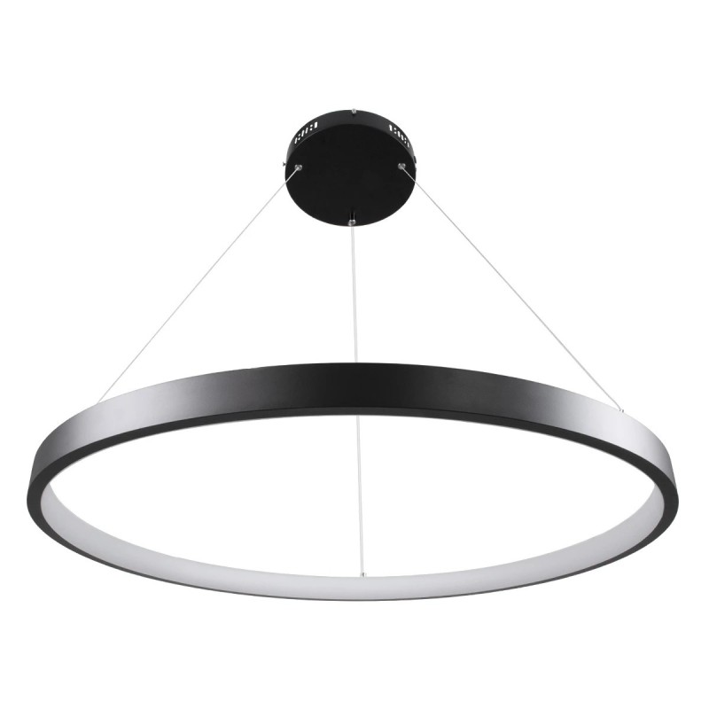 kelvo® NEMESIS KLV-101-0211 Κρεμαστό Φωτιστικό Οροφής LED 67W 6700lm 180° AC 220-240V IP20 Ρυθμιζόμενο Λευκό CCT με Χειριστήριο από 2700K έως 6000K Dimmable - Lumileds SMD Chip - Μαύρο Ματ - Μ80 x Π80 x Υ4cm - 3 Χρόνια Εγγύηση