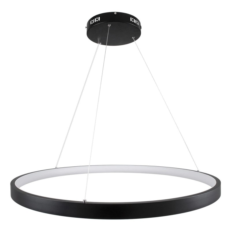 kelvo® NEMESIS KLV-101-0211 Κρεμαστό Φωτιστικό Οροφής LED 67W 6700lm 180° AC 220-240V IP20 Ρυθμιζόμενο Λευκό CCT με Χειριστήριο από 2700K έως 6000K Dimmable - Lumileds SMD Chip - Μαύρο Ματ - Μ80 x Π80 x Υ4cm - 3 Χρόνια Εγγύηση