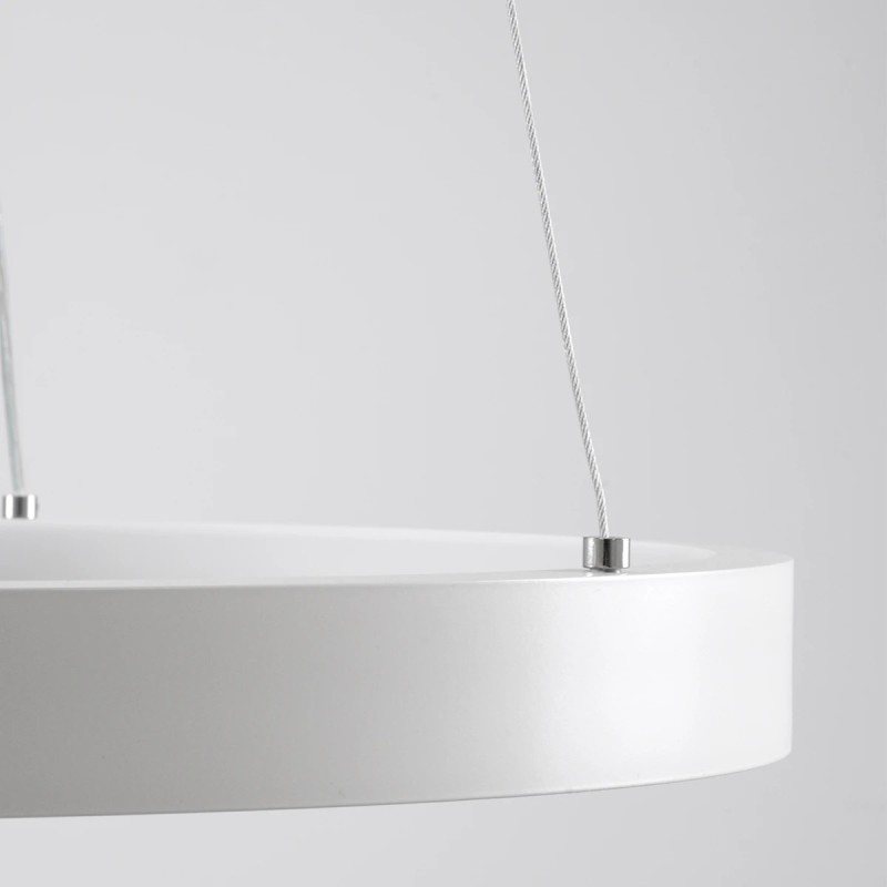 kelvo® NEMESIS KLV-101-0215 Κρεμαστό Φωτιστικό Οροφής LED 75W 7500lm 180° AC 220-240V IP20 Ρυθμιζόμενο Λευκό CCT με Χειριστήριο από 2700K έως 6000K Dimmable - Lumileds SMD Chip - Λευκό Ματ - Μ100 x Π100 x Υ4cm - 3 Χρόνια Εγγύηση