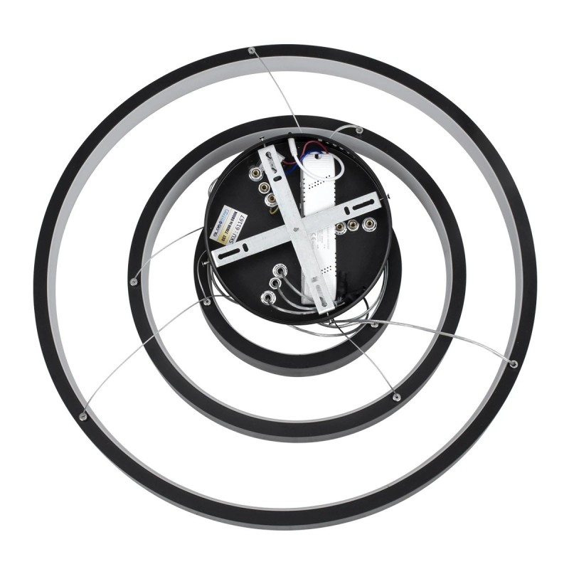 kelvo® NEMESIS KLV-101-0217 Κρεμαστό Φωτιστικό Οροφής LED 100W 10000lm 180° AC 220-240V IP20 Ρυθμιζόμενο Λευκό CCT με Χειριστήριο από 2700K έως 6000K Dimmable - Lumileds SMD Chip - Μαύρο Ματ - Μ60 x Π60 x Υ60cm - 3 Χρόνια Εγγύηση