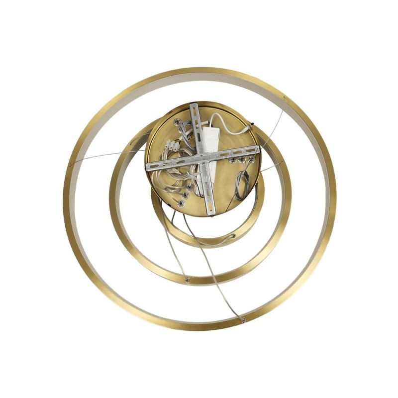 kelvo® NEMESIS KLV-101-0219 Κρεμαστό Φωτιστικό Οροφής LED 100W 10000lm 180° AC 220-240V IP20 Ρυθμιζόμενο Λευκό CCT με Χειριστήριο από 2700K έως 6000K Dimmable - Lumileds SMD Chip - Χρυσό Πλατίνα - Μ60 x Π60 x Υ60cm - 3 Χρόνια Εγγύηση