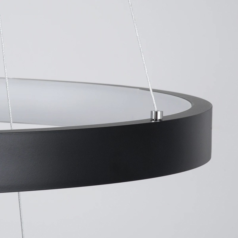 kelvo® NEMESIS KLV-101-0220 Κρεμαστό Φωτιστικό Οροφής LED 120W 12000lm 180° AC 220-240V IP20 Ρυθμιζόμενο Λευκό CCT με Χειριστήριο από 2700K έως 6000K Dimmable - Lumileds SMD Chip - Μαύρο Ματ - Μ80 x Π80 x Υ80cm - 3 Χρόνια Εγγύηση