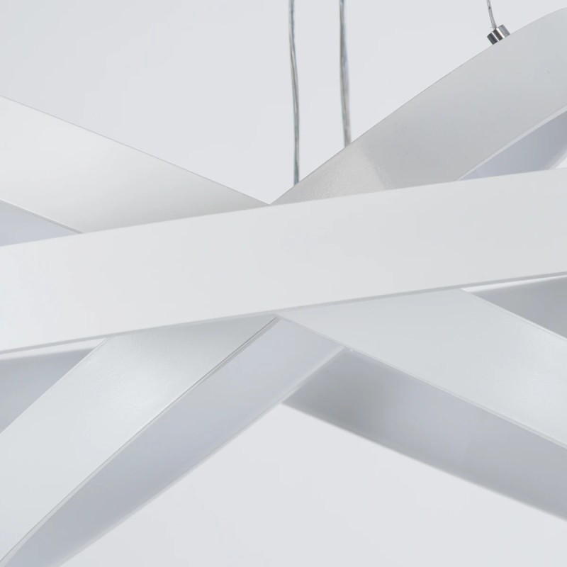 kelvo® NEMESIS KLV-101-0221 Κρεμαστό Φωτιστικό Οροφής LED 120W 12000lm 180° AC 220-240V IP20 Ρυθμιζόμενο Λευκό CCT με Χειριστήριο από 2700K έως 6000K Dimmable - Lumileds SMD Chip - Λευκό Ματ - Μ80 x Π80 x Υ80cm - 3 Χρόνια Εγγύηση