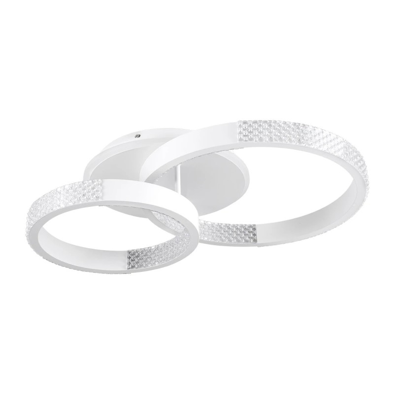 kelvo® DIAMOND KLV-101-0224 Φωτιστικό Οροφής LED 67W 6700lm 360° AC 220-240V IP20 Ρυθμιζόμενο Λευκό CCT με Χειριστήριο από 2700K έως 6000K Dimmable - Lumileds SMD Chip - Λευκό Ματ - Μ60 x Π40 x Υ14cm - 3 Χρόνια Εγγύηση