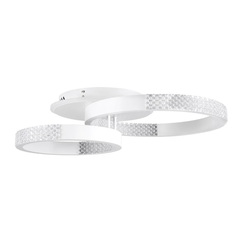 kelvo® DIAMOND KLV-101-0224 Φωτιστικό Οροφής LED 67W 6700lm 360° AC 220-240V IP20 Ρυθμιζόμενο Λευκό CCT με Χειριστήριο από 2700K έως 6000K Dimmable - Lumileds SMD Chip - Λευκό Ματ - Μ60 x Π40 x Υ14cm - 3 Χρόνια Εγγύηση