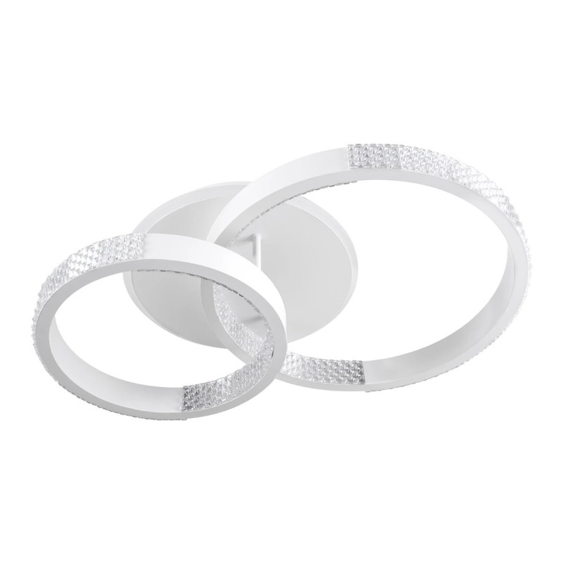 kelvo® DIAMOND KLV-101-0224 Φωτιστικό Οροφής LED 67W 6700lm 360° AC 220-240V IP20 Ρυθμιζόμενο Λευκό CCT με Χειριστήριο από 2700K έως 6000K Dimmable - Lumileds SMD Chip - Λευκό Ματ - Μ60 x Π40 x Υ14cm - 3 Χρόνια Εγγύηση