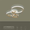 kelvo® DIAMOND KLV-101-0228 Φωτιστικό Οροφής LED 100W 10000lm 360° AC 220-240V IP20 Ρυθμιζόμενο Λευκό CCT με Χειριστήριο από 2700K έως 6000K Dimmable - Lumileds SMD Chip - Χρυσό Πλατίνα - Μ80 x Π50 x Υ20cm - 3 Χρόνια Εγγύηση