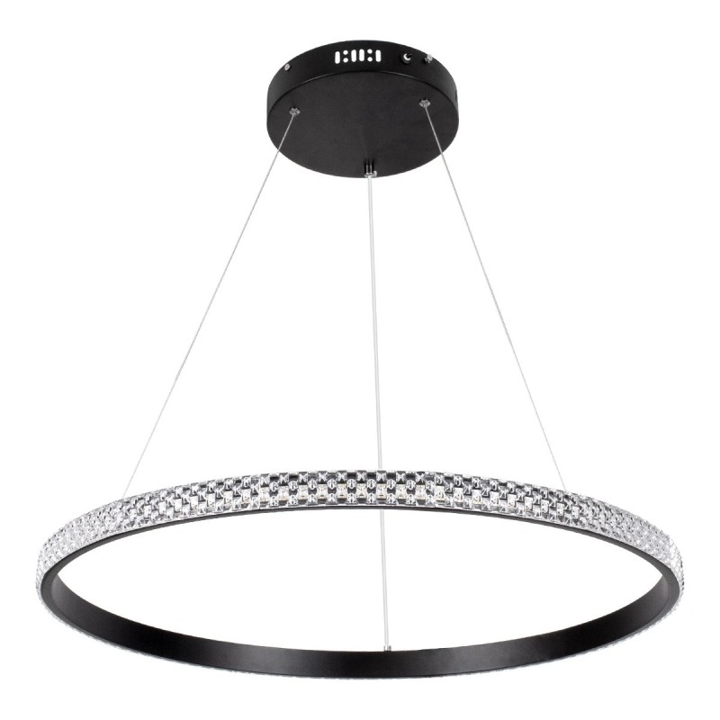 kelvo® DIAMOND KLV-101-0229 Κρεμαστό Φωτιστικό Οροφής LED 45W 4500lm 180° AC 220-240V IP20 Ρυθμιζόμενο Λευκό CCT με Χειριστήριο από 2700K έως 6000K Dimmable - Lumileds SMD Chip - Μαύρο Ματ - Μ60 x Π60 x Υ3cm - 3 Χρόνια Εγγύηση