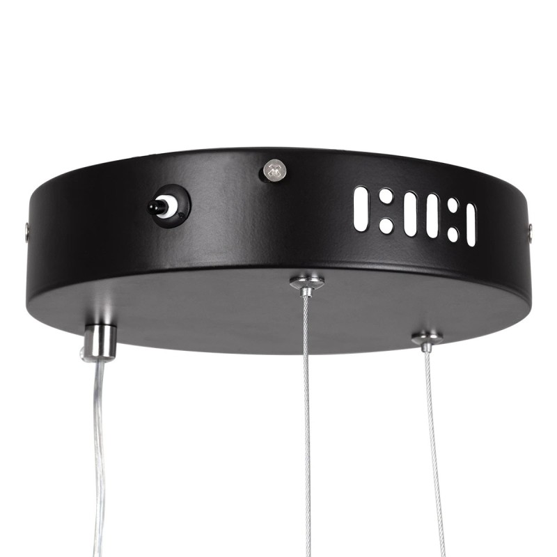 kelvo® DIAMOND KLV-101-0229 Κρεμαστό Φωτιστικό Οροφής LED 45W 4500lm 180° AC 220-240V IP20 Ρυθμιζόμενο Λευκό CCT με Χειριστήριο από 2700K έως 6000K Dimmable - Lumileds SMD Chip - Μαύρο Ματ - Μ60 x Π60 x Υ3cm - 3 Χρόνια Εγγύηση