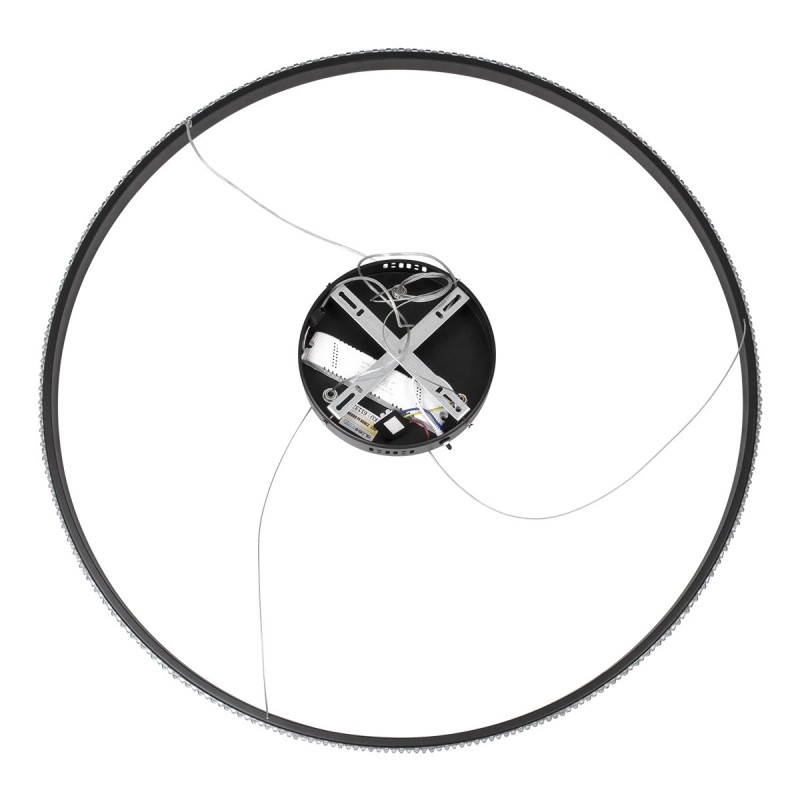 kelvo® DIAMOND KLV-101-0231 Κρεμαστό Φωτιστικό Οροφής LED 67W 6700lm 180° AC 220-240V IP20 Ρυθμιζόμενο Λευκό CCT με Χειριστήριο από 2700K έως 6000K Dimmable - Lumileds SMD Chip - Μαύρο Ματ - Μ80 x Π80 x Υ3cm - 3 Χρόνια Εγγύηση