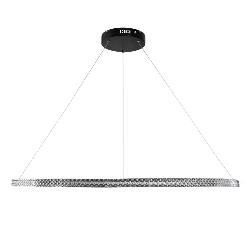 kelvo® DIAMOND KLV-101-0233 Κρεμαστό Φωτιστικό Οροφής LED 75W 7500lm 180° AC 220-240V IP20 Ρυθμιζόμενο Λευκό CCT με Χειριστήριο από 2700K έως 6000K Dimmable - Lumileds SMD Chip - Μαύρο Ματ - Μ100 x Π100 x Υ3cm - 3 Χρόνια Εγγύηση