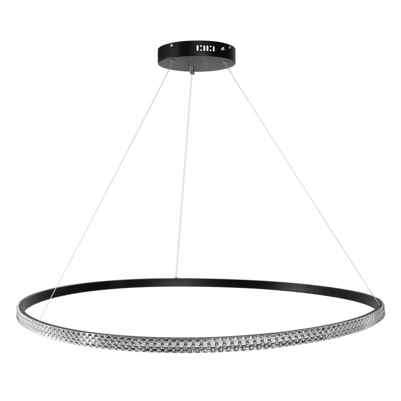kelvo® DIAMOND KLV-101-0233 Κρεμαστό Φωτιστικό Οροφής LED 75W 7500lm 180° AC 220-240V IP20 Ρυθμιζόμενο Λευκό CCT με Χειριστήριο από 2700K έως 6000K Dimmable - Lumileds SMD Chip - Μαύρο Ματ - Μ100 x Π100 x Υ3cm - 3 Χρόνια Εγγύηση