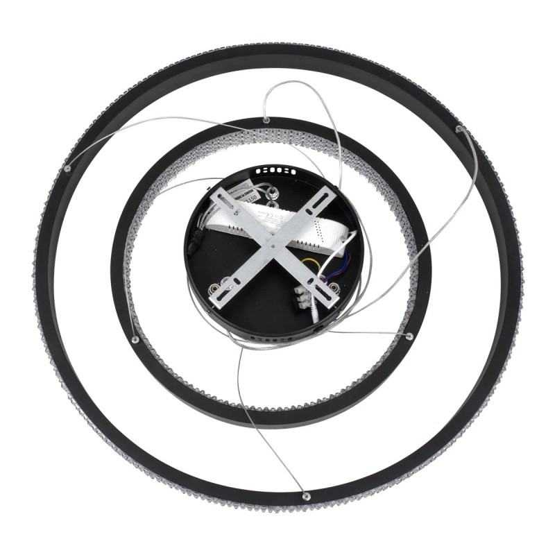 kelvo® DIAMOND KLV-101-0235 Κρεμαστό Φωτιστικό Οροφής LED 75W 7500lm 360° AC 220-240V IP20 Ρυθμιζόμενο Λευκό CCT με Χειριστήριο από 2700K έως 6000K Dimmable - Lumileds SMD Chip - Μαύρο Ματ - Μ60 x Π60 x Υ40cm - 3 Χρόνια Εγγύηση