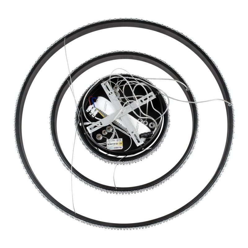 kelvo® DIAMOND KLV-101-0237 Κρεμαστό Φωτιστικό Οροφής LED 100W 10000lm 180° AC 220-240V IP20 Ρυθμιζόμενο Λευκό CCT με Χειριστήριο από 2700K έως 6000K Dimmable - Lumileds SMD Chip - Μαύρο Ματ - Μ60 x Π60 x Υ60cm - 3 Χρόνια Εγγύηση