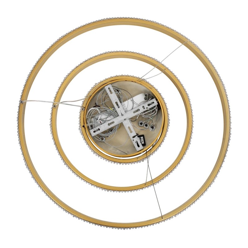 kelvo® DIAMOND KLV-101-0238 Κρεμαστό Φωτιστικό Οροφής LED 100W 10000lm 180° AC 220-240V IP20 Ρυθμιζόμενο Λευκό CCT με Χειριστήριο από 2700K έως 6000K Dimmable - Lumileds SMD Chip - Χρυσό Πλατίνα - Μ60 x Π60 x Υ60cm - 3 Χρόνια Εγγύηση