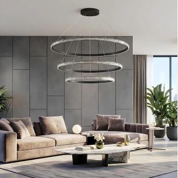 kelvo® DIAMOND KLV-101-0241 Κρεμαστό Φωτιστικό Οροφής LED 150W 15000lm 180° AC 220-240V IP20 Ρυθμιζόμενο Λευκό CCT με Χειριστήριο από 2700K έως 6000K Dimmable - Lumileds SMD Chip - Μαύρο Ματ - Μ100 x Π100 x Υ100cm - 3 Χρόνια Εγγύηση