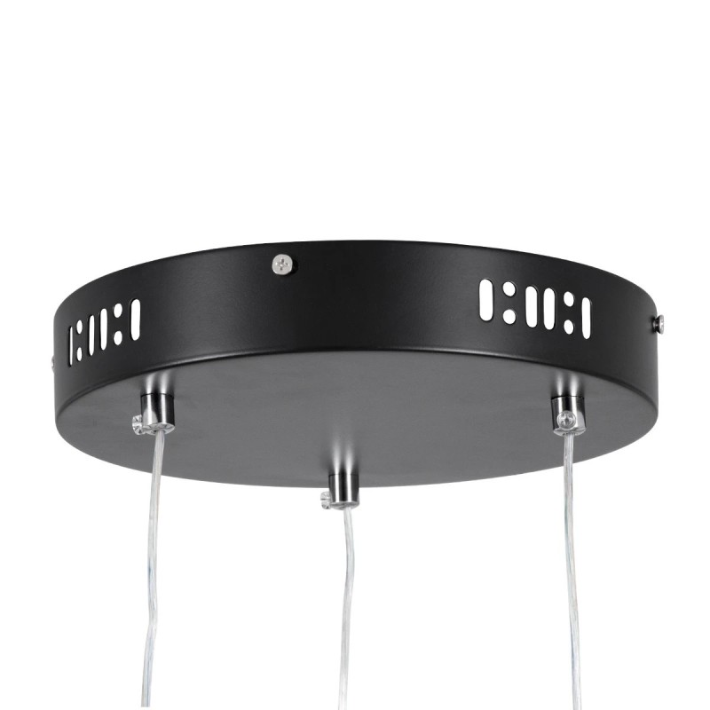 kelvo® DIAMOND KLV-101-0243 Κρεμαστό Φωτιστικό Οροφής LED 100W 10000lm 180° AC 220-240V IP20 Ρυθμιζόμενο Λευκό CCT με Χειριστήριο από 2700K έως 6000K Dimmable - Lumileds SMD Chip - Μαύρο Ματ - Μ110 x Π110 x Υ60cm - 3 Χρόνια Εγγύηση