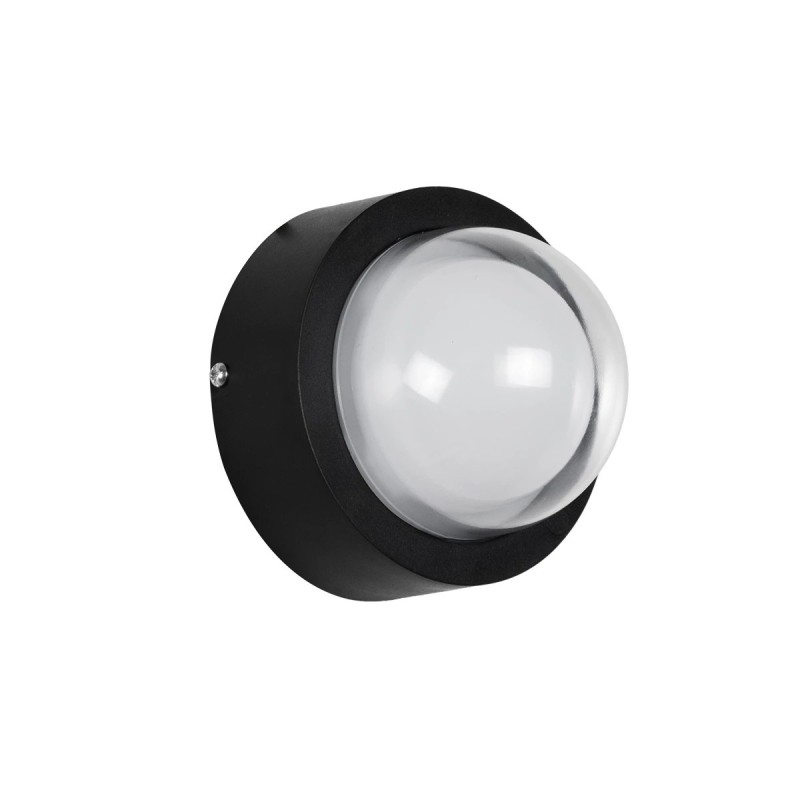 kelvo® NEXA KLV-101-0249 Φωτιστικό Τοίχου / Απλίκα LED 6W 360lm 180° AC 220-240V Αδιάβροχο IP65 Μπλε - Sanan SMD Chip & TÜV SÜD Driver - Μαύρο Ματ - Μ11 x Π8.5 x Υ11cm - 5 Χρόνια Εγγύηση