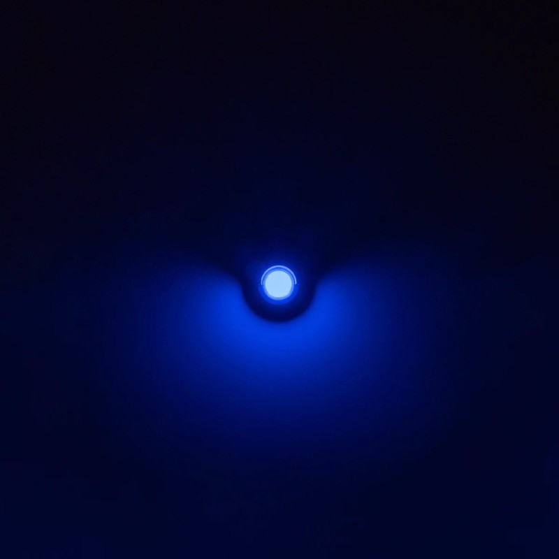 kelvo® NEXA KLV-101-0253 Φωτιστικό Τοίχου / Απλίκα LED 6W 360lm 180° AC 220-240V Αδιάβροχο IP65 Μπλε - Sanan SMD Chip & TÜV SÜD Driver - Μαύρο Ματ - Μ11 x Π9 x Υ11cm - 5 Χρόνια Εγγύηση