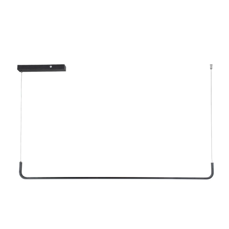 kelvo® LINARIA KLV-101-0255 Κρεμαστό Φωτιστικό Οροφής LED 36W 3600lm 180° AC 220-240V IP20 Ρυθμιζόμενο Λευκό CCT με Χειριστήριο από 2700K έως 6000K Dimmable - Lumileds SMD Chip - Μαύρο Ματ - Μ120 x Π2 x Υ10cm - 3 Χρόνια Εγγύηση