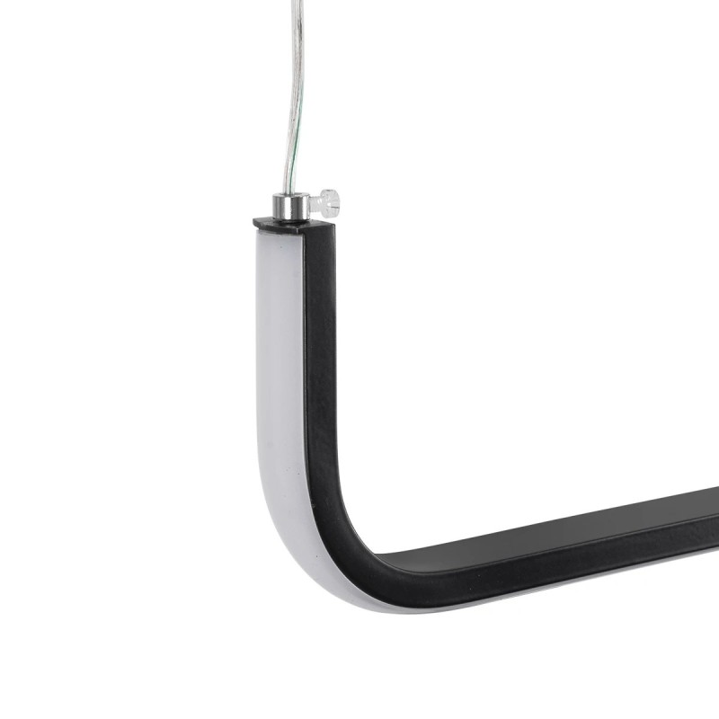 kelvo® LINARIA KLV-101-0258 Κρεμαστό Φωτιστικό Οροφής LED 72W 7200lm 180° AC 220-240V IP20 Ρυθμιζόμενο Λευκό CCT με Χειριστήριο από 2700K έως 6000K Dimmable - Lumileds SMD Chip - Μαύρο Ματ - Μ130 x Π4 x Υ25cm - 3 Χρόνια Εγγύηση