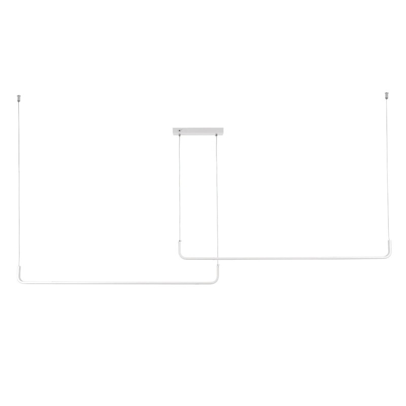 kelvo® LINARIA KLV-101-0259 Κρεμαστό Φωτιστικό Οροφής LED 72W 7200lm 180° AC 220-240V IP20 Ρυθμιζόμενο Λευκό CCT με Χειριστήριο από 2700K έως 6000K Dimmable - Lumileds SMD Chip - Λευκό Ματ - Μ130 x Π4 x Υ25cm - 3 Χρόνια Εγγύηση