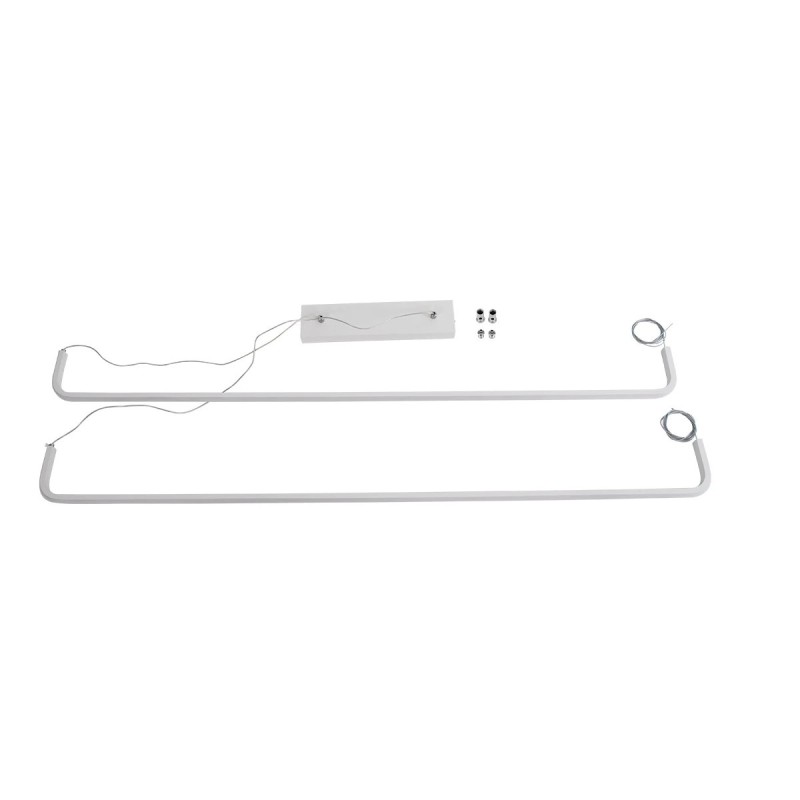 kelvo® LINARIA KLV-101-0259 Κρεμαστό Φωτιστικό Οροφής LED 72W 7200lm 180° AC 220-240V IP20 Ρυθμιζόμενο Λευκό CCT με Χειριστήριο από 2700K έως 6000K Dimmable - Lumileds SMD Chip - Λευκό Ματ - Μ130 x Π4 x Υ25cm - 3 Χρόνια Εγγύηση