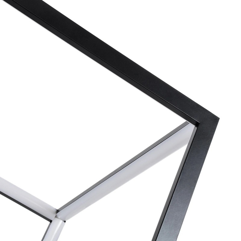 kelvo® KIBOO KLV-101-0261 Κρεμαστό Φωτιστικό Οροφής LED 36W 3600lm 360° AC 220-240V IP20 Ρυθμιζόμενο Λευκό CCT με Χειριστήριο από 2700K έως 6000K Dimmable - Lumileds SMD Chip - Μαύρο Ματ - Μ40 x Π40 x Υ40cm - 3 Χρόνια Εγγύηση