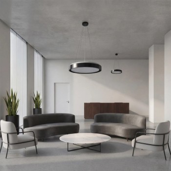 kelvo® BARCHETTA KLV-101-0265 Κρεμαστό Φωτιστικό Οροφής LED 72W 7200lm 120° AC 220-240V IP20 Ρυθμιζόμενο Λευκό CCT με Χειριστήριο από 2700K έως 6000K Dimmable - Lumileds SMD Chip - Μαύρο Ματ - Μ48 x Π48 x Υ8.2cm - 3 Χρόνια Εγγύηση