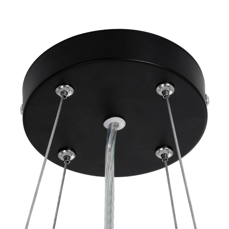 kelvo® BARCHETTA KLV-101-0265 Κρεμαστό Φωτιστικό Οροφής LED 72W 7200lm 120° AC 220-240V IP20 Ρυθμιζόμενο Λευκό CCT με Χειριστήριο από 2700K έως 6000K Dimmable - Lumileds SMD Chip - Μαύρο Ματ - Μ48 x Π48 x Υ8.2cm - 3 Χρόνια Εγγύηση