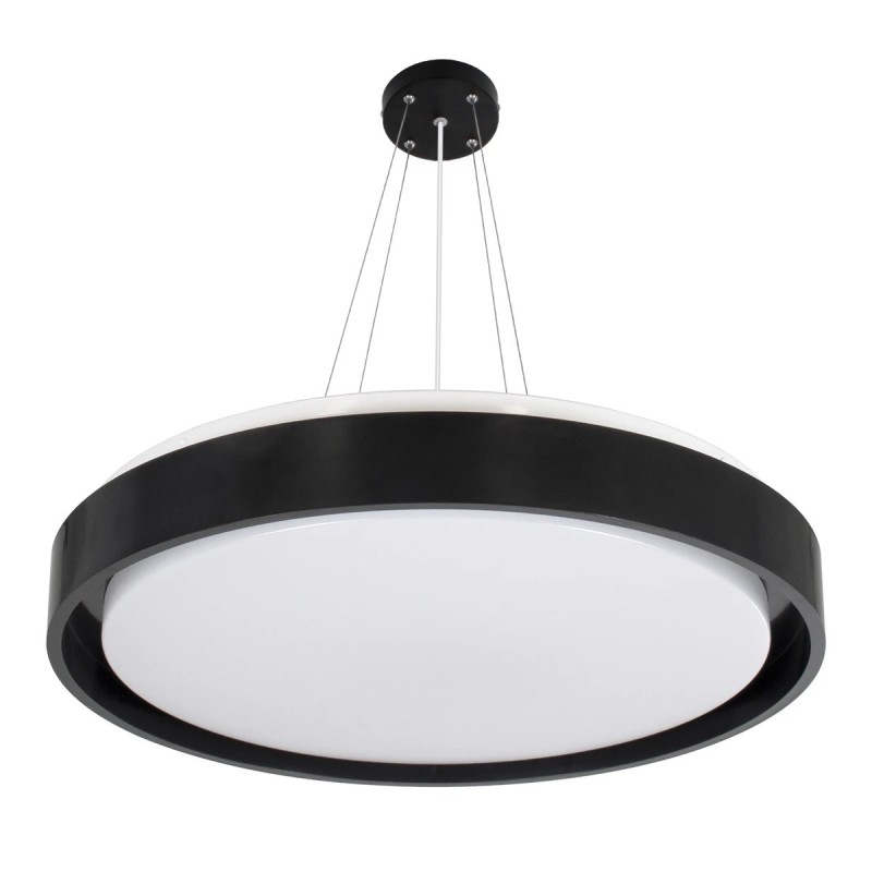 kelvo® BARCHETTA KLV-101-0265 Κρεμαστό Φωτιστικό Οροφής LED 72W 7200lm 120° AC 220-240V IP20 Ρυθμιζόμενο Λευκό CCT με Χειριστήριο από 2700K έως 6000K Dimmable - Lumileds SMD Chip - Μαύρο Ματ - Μ48 x Π48 x Υ8.2cm - 3 Χρόνια Εγγύηση