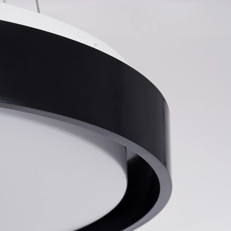 kelvo® BARCHETTA KLV-101-0265 Κρεμαστό Φωτιστικό Οροφής LED 72W 7200lm 120° AC 220-240V IP20 Ρυθμιζόμενο Λευκό CCT με Χειριστήριο από 2700K έως 6000K Dimmable - Lumileds SMD Chip - Μαύρο Ματ - Μ48 x Π48 x Υ8.2cm - 3 Χρόνια Εγγύηση