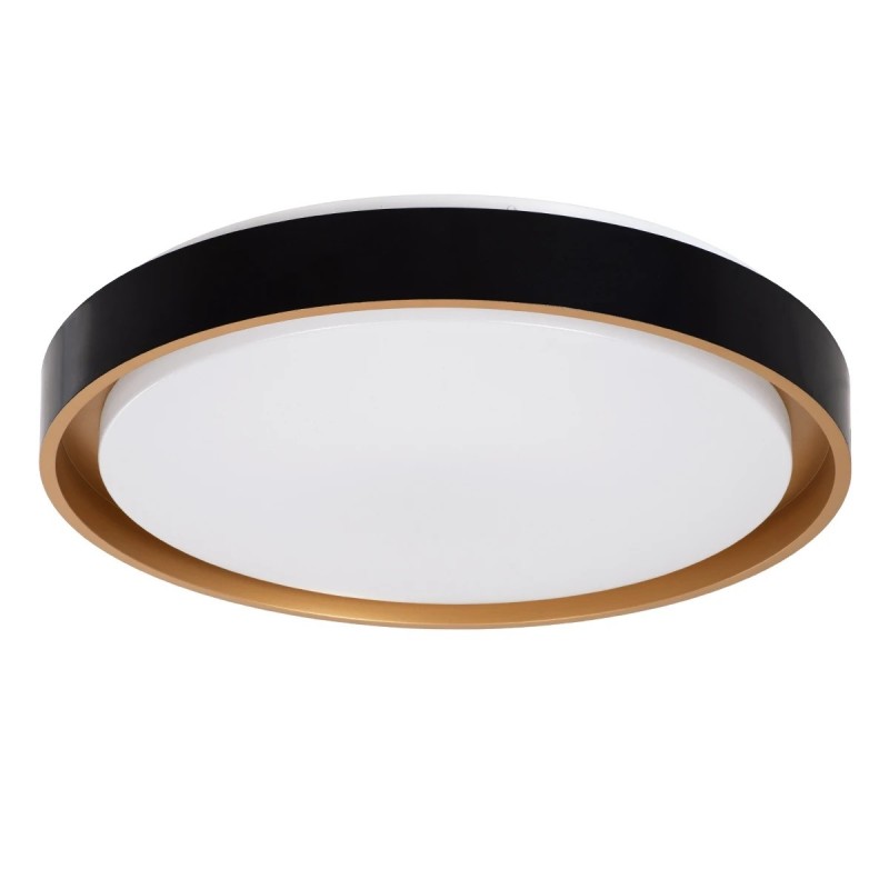 kelvo® BARCHETTA KLV-101-0266 Κρεμαστό Φωτιστικό Οροφής LED 72W 7200lm 120° AC 220-240V IP20 Ρυθμιζόμενο Λευκό CCT με Χειριστήριο από 2700K έως 6000K Dimmable - Lumileds SMD Chip - Μαύρο & Σαμπανιζέ Χρυσό Ματ - Μ48 x Π48 x Υ8.2cm - 3 Χρόνια Εγγύηση