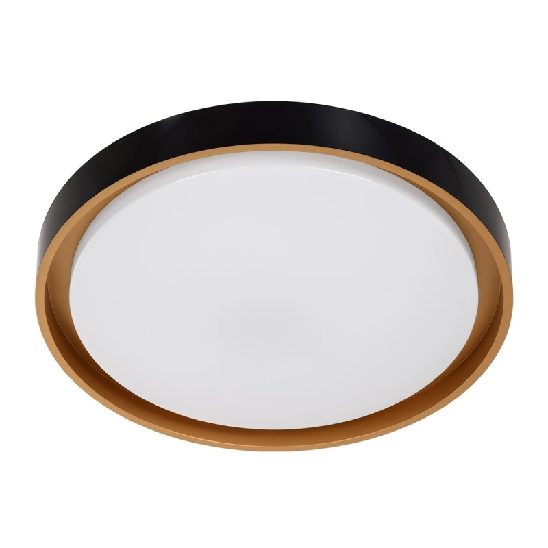 kelvo® BARCHETTA KLV-101-0266 Κρεμαστό Φωτιστικό Οροφής LED 72W 7200lm 120° AC 220-240V IP20 Ρυθμιζόμενο Λευκό CCT με Χειριστήριο από 2700K έως 6000K Dimmable - Lumileds SMD Chip - Μαύρο & Σαμπανιζέ Χρυσό Ματ - Μ48 x Π48 x Υ8.2cm - 3 Χρόνια Εγγύηση