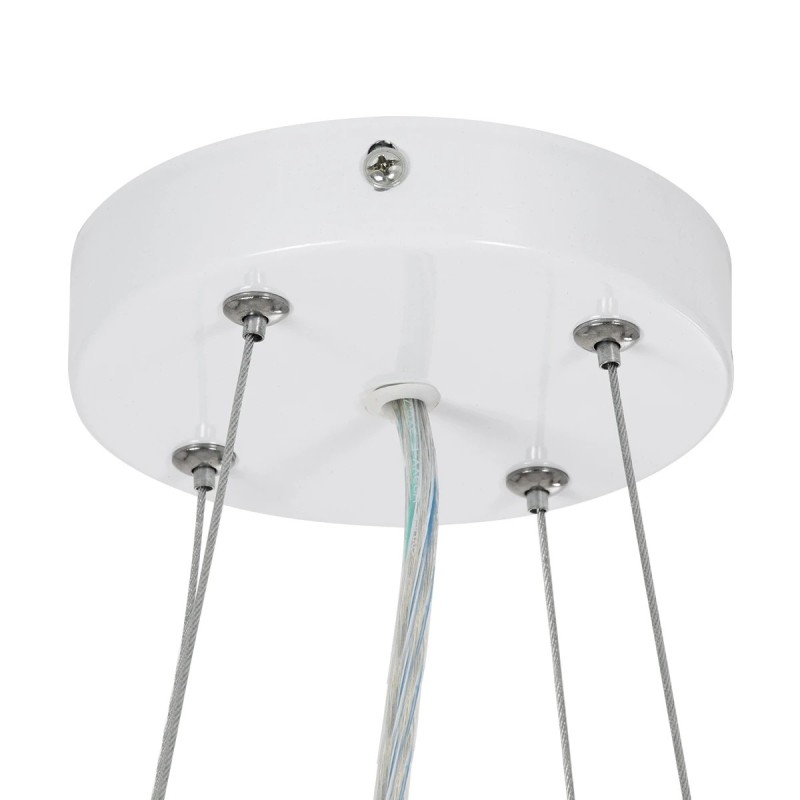 kelvo® BARCHETTA KLV-101-0267 Κρεμαστό Φωτιστικό Οροφής LED 72W 7200lm 120° AC 220-240V IP20 Ρυθμιζόμενο Λευκό CCT με Χειριστήριο από 2700K έως 6000K Dimmable - Lumileds SMD Chip - Λευκό & Σαμπανιζέ Χρυσό Ματ - Μ48 x Π48 x Υ8.2cm - 3 Χρόνια Εγγύηση