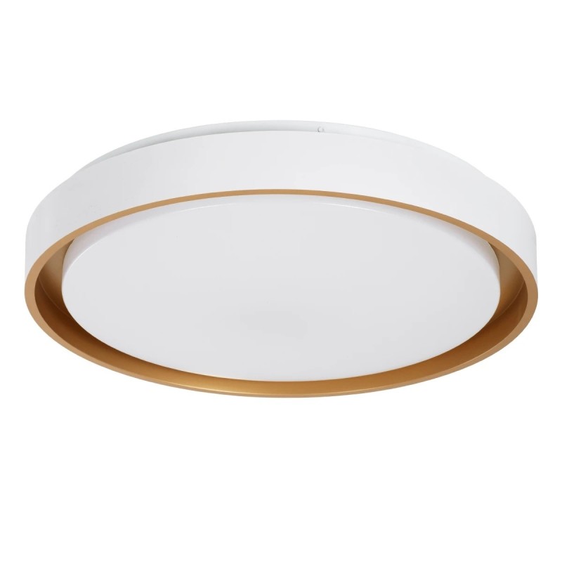 kelvo® BARCHETTA KLV-101-0267 Κρεμαστό Φωτιστικό Οροφής LED 72W 7200lm 120° AC 220-240V IP20 Ρυθμιζόμενο Λευκό CCT με Χειριστήριο από 2700K έως 6000K Dimmable - Lumileds SMD Chip - Λευκό & Σαμπανιζέ Χρυσό Ματ - Μ48 x Π48 x Υ8.2cm - 3 Χρόνια Εγγύηση