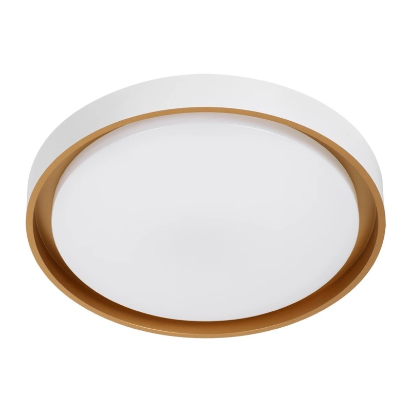 kelvo® BARCHETTA KLV-101-0267 Κρεμαστό Φωτιστικό Οροφής LED 72W 7200lm 120° AC 220-240V IP20 Ρυθμιζόμενο Λευκό CCT με Χειριστήριο από 2700K έως 6000K Dimmable - Lumileds SMD Chip - Λευκό & Σαμπανιζέ Χρυσό Ματ - Μ48 x Π48 x Υ8.2cm - 3 Χρόνια Εγγύηση