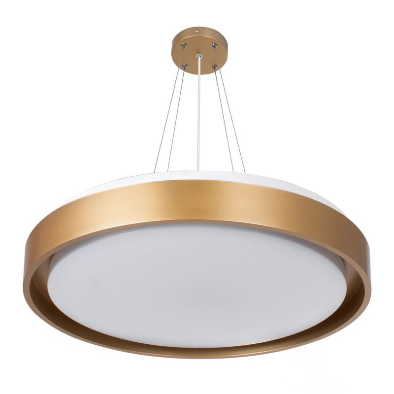 kelvo® BARCHETTA KLV-101-0268 Κρεμαστό Φωτιστικό Οροφής LED 72W 7200lm 120° AC 220-240V IP20 Ρυθμιζόμενο Λευκό CCT με Χειριστήριο από 2700K έως 6000K Dimmable - Lumileds SMD Chip - Σαμπανιζέ Χρυσό Ματ - Μ48 x Π48 x Υ8.2cm - 3 Χρόνια Εγγύηση